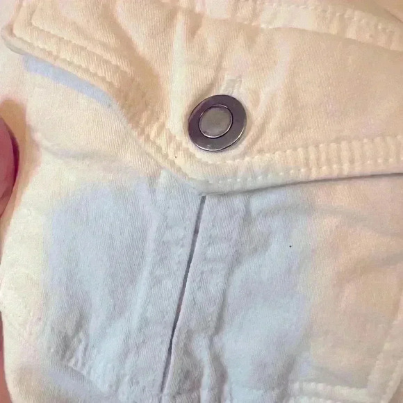 George Straight Leg Painters Cargo Jeans Women's Size 12 White Mid Rise - Picture 5 of 6